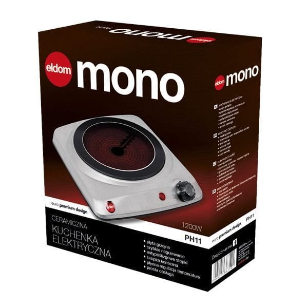 El komfur keramisk Eldom pH 11 1200W 3 El komfur keramisk Eldom pH 11 1200W - Billede 3