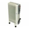 Elektrisk olieradiator med 7 lameller - 3 varmeindstillinger - termostat, hjul, ledningsopbevaring og vippebeskyttelse - 1500W – hvid - Billede 2