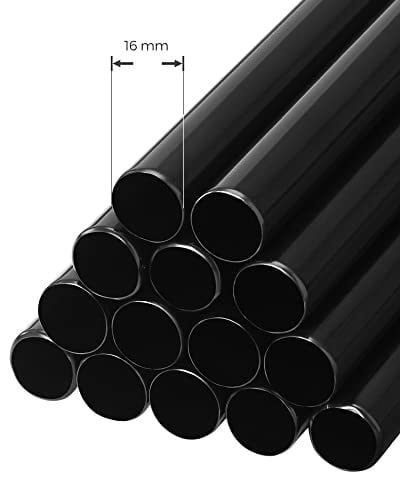 Stofgarderobe, Tøjopbevaring med 2 Hængeskinner, 6 Hylder, Specialdesignet, 88 X 45 X 168 Cm, til Soveværelse, Afdeling, Grå Bagside84g 1 Sort plastrør med 16 mm diameter til opbevaringsløsninger.