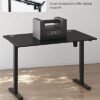 Højdejusterbart Elektrisk Skrivebord, 70 X 140 X (73-114) Cm, Bordstel, Skrivebord, med Bordplade, Trinløst Justerbart, Stål, Sort - Billede 4