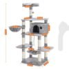 Feandrea kattetræ, Play Tower 164 cm, lysegrå - Billede 5