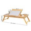 SONGMICS Bamboo Laptop-skrivebord, foldbart sengebord, til venstrehåndede - Billede 4