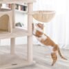 Feandrea kattetræ, højt kattårnet, 2 huler, beige - Billede 5