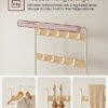 VASAGLE knagerække, knageholder med skoopbevaringsbænk, 4-i-1 design, creme - Billede 3