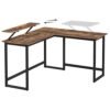 VASAGLE computerbord, L-formet skrivearbejdsstation, industrihjørneskrivebord, brun - Billede 5