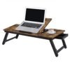 SONGMICS Laptop-skrivebord til seng eller sofa med justerbar vippetop, mørkebrun - Billede 6