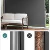 SONGMICS 160 x 400 cm (H x L), Sidemarkise, Privatlivsbeskyttelse, Solskærm, Sidegardin, Smoky Grey - Billede 5
