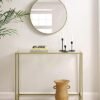 VASAGLE konsolbord, hærdet glasbord, moderne sofa, gyldent - Billede 2