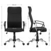 SONGMICS Ergonomisk kontorstol Drejestol Polstret Sort - Billede 7