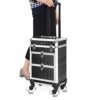 Låsbart Makeup-etui – Makeup Trolley med Hjul til Organiseret Skønhed, Sort - Billede 3