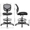 Songmics Mesh Drafting Stool chair - Billede 3
