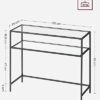 VASAGLE konsolbord, bord af hærdet glas, moderne sofa- sort - Billede 4
