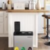 Affaldsspand med sortering 3-i-1 Pedalspand, 24 L, rustfri stål - Billede 2