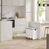 Skraldespand til affaldssortering 3 x 18 l pedalspand, hvid - Billede 2