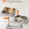 Feandrea Cat Tree, Cat Tower 142 cm, Cat Activity Center, lysegrå - Billede 4
