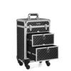 Låsbart Makeup-etui – Makeup Trolley med Hjul til Organiseret Skønhed, Sort - Billede 7