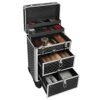 Låsbart Makeup-etui – Makeup Trolley med Hjul til Organiseret Skønhed, Sort - Billede 5