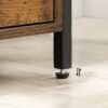 Vasagle natbord, sidebord, 45 x 45 x 60 cm, 2 skuffer, rustik brun og sort - Billede 5