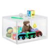 Songmics -skobokse, pakke med 3 stable skoarrangører med klar dør, plastskoopbevaring til britisk størrelse 11, 36 x 28 x 22 cm, gennemsigtig LSP03CW - Billede 5