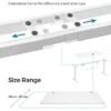 Elektrisk Skrivebord, Højdejusterbart, Bordstativ, Bordstel med Motor, 120 X 60 X (73-114), Stål, Hvid - Billede 7