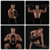 Sæt med 2 Støbejernshåndvægte 2 X 30 Kg Vægtskiver Justerbar til Mænd Kvinder Træning Stålgreb Fitnesstræning Vægtløftning Hjemmegymnastik Sort - Billede 4