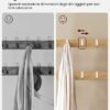 VASAGLE knagerække, knageholder med skoopbevaringsbænk, 4-i-1 design, creme - Billede 4