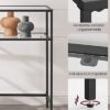 VASAGLE konsolbord, bord af hærdet glas, moderne sofa- sort - Billede 6