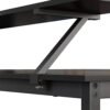 VASAGLE computerbord, L-formet skrivearbejdsstation, industrihjørneskrivebord, sort - Billede 7