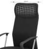 SONGMICS Ergonomisk kontorstol Drejestol Polstret Sort - Billede 6