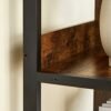 VASAGLE reol, bogreol, stigehylde 4-lags, 80 x 33 x 149 cm, brun og sort - Billede 7