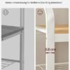 VASAGLE knagerække, knageholder med skoopbevaringsbænk, 4-i-1 design, creme - Billede 7