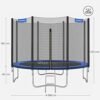 Trampolin 305 Cm (10 Fod), Udendørs Baggårdstrampolin, Tüv Rheinland GS-certifikat, med Indkapsling Sikkerhedsnet, Fjederbeskytter, Stige, Holder 150 Kg, Blå - Billede 4