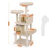 Feandrea kattetræ, højt kattårnet, 2 huler, beige - Billede 3