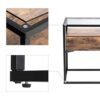 Vasagle sidebord, tempereret glasende bord, stabil stålramme, rustik brun og sort - Billede 6
