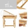SONGMICS Bamboo Lap Skrivebord, Laptopbord, Morgenmadsbakke, Natural - Billede 3