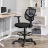 SONGMICS Kontorstol Ergonomisk arbejdsstol med armlæn Sort - Billede 2
