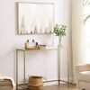 VASAGLE konsolbord, hærdet glasbord, moderne sofa, gyldent - Billede 7