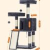 Feandrea Cat Tree, Cat Condo 115 cm, kattetårn, skraber rampe, røget grå - Billede 7