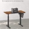 SONGMICS elektrisk skrivebord, hukommelsesfunktion vintage brun/sort - Billede 5