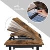 SONGMICS Laptop-skrivebord til seng eller sofa med justerbar vippetop, mørkebrun - Billede 4