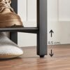 VASAGLE skostativ, skoholder med 3 mesh-hylder, enkel struktur, rustik brun og sort - Billede 6