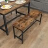 Vasagle bordbænke, sæt med 2, industriel stil, 108 x 32,5 x 50 cm, rustik brun - Billede 7