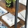 Vasagle Ladder hylde, boghylde, 4-lags industriel opbevaringsstativ, rustik brun - Billede 7