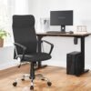 SONGMICS Ergonomisk kontorstol Drejestol Polstret Sort - Billede 2