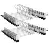 Pakke med 20 metalbuksebøjler med clips til nederdele og bukser.