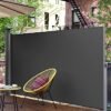 SONGMICS 160 x 400 cm (H x L), Sidemarkise, Privatlivsbeskyttelse, Solskærm, Sidegardin, Smoky Grey - Billede 3