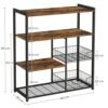 VASAGLE bagereol, køkkenø med 2 metalnetkurve, 80 x 35 x 95 cm, rustik brun - Billede 2