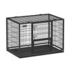 Kraftig Hundekasse Kæledyrskasse 42 X 27,5 X 29,5 Tommer til Store og Mellemstore Hunde Sikker 2 Aftagelige Låger Let At Rengøre Hvalpeløb Xl Sort