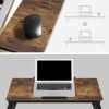SONGMICS Laptop-skrivebord til seng eller sofa med justerbar vippetop, mørkebrun - Billede 7