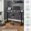 Højdejusterbart Elektrisk Skrivebord, 70 X 140 X (73-114) Cm, Bordstel, Skrivebord, med Bordplade, Trinløst Justerbart, Stål, Sort - Billede 2